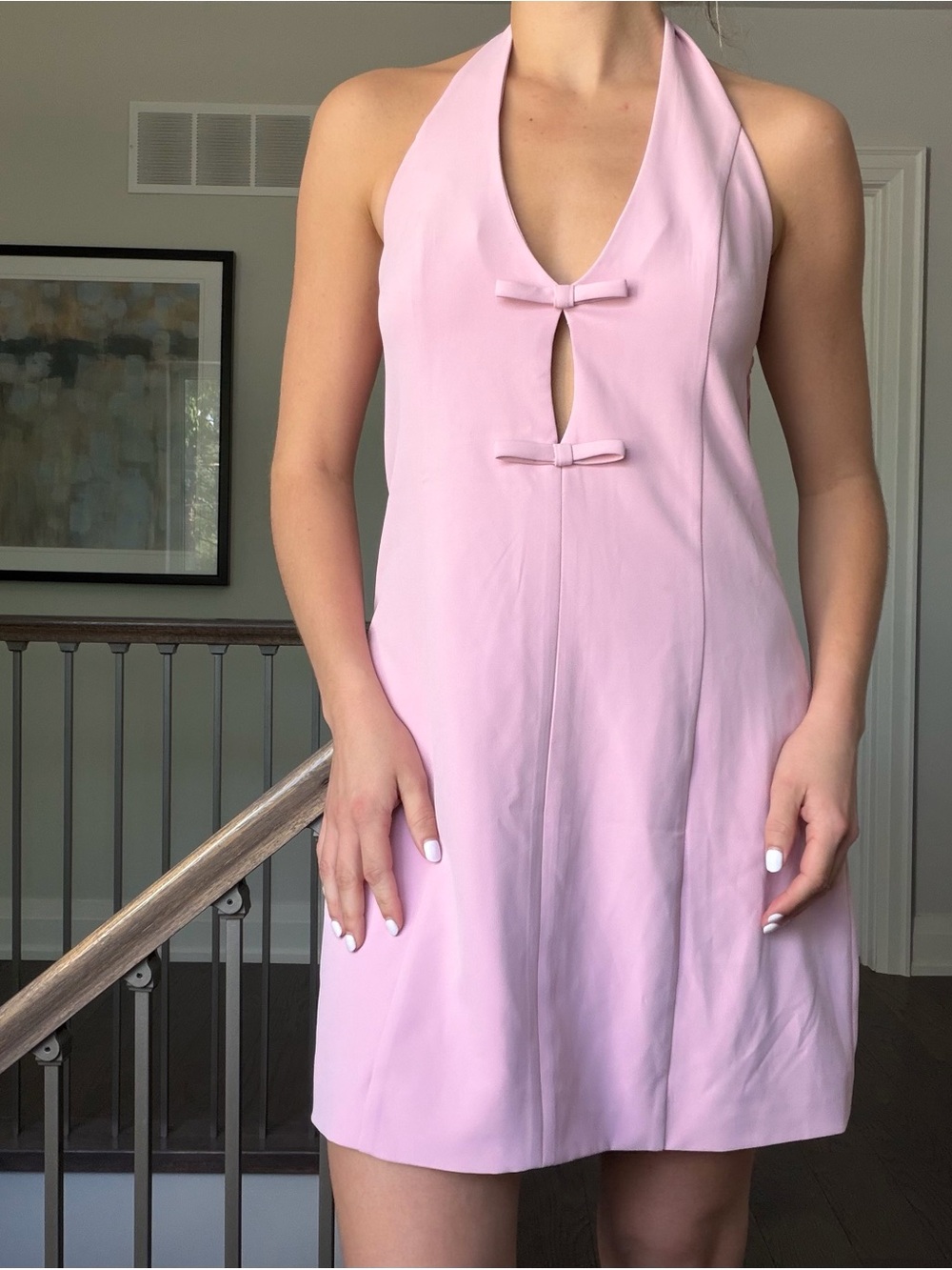 Abercrombie & Fitch Light Pink Halter Mini Dress